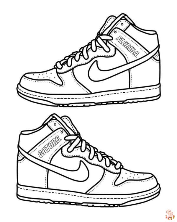 Jordan shoes coloring pages