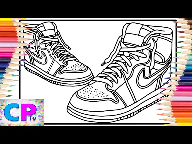 Nike air jordan coloring pagesnike shoes coloringrd prototype