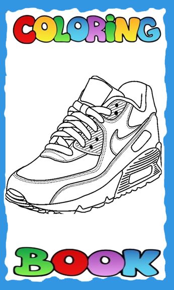 Coloring book sneakers