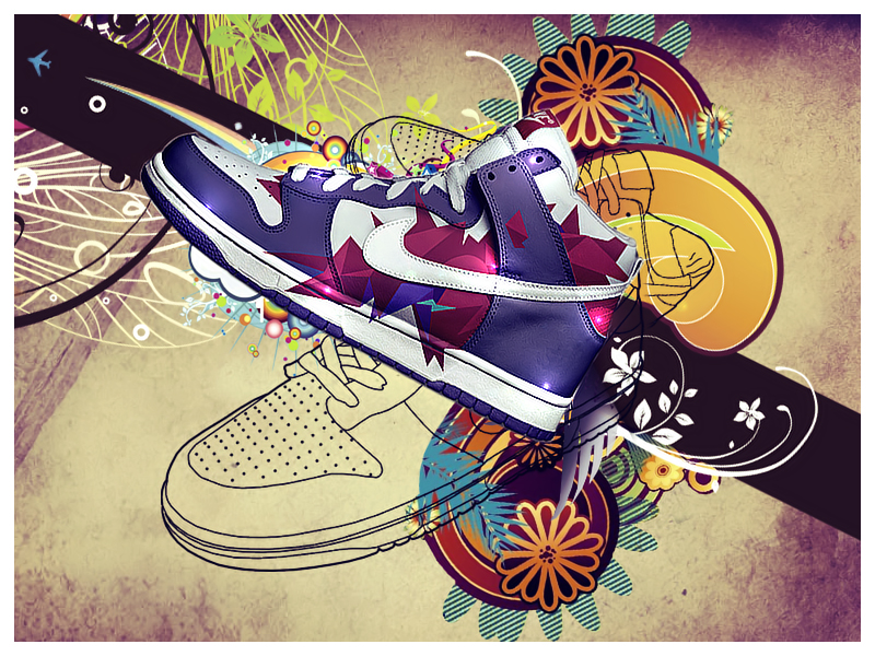 Nike shoes wallpaper by onemicgfx on