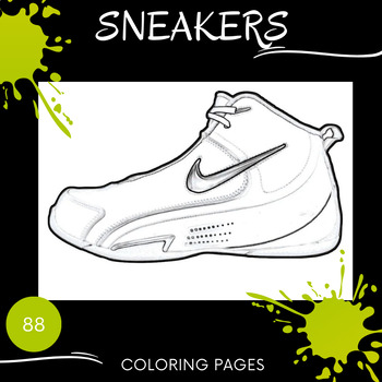 Step up your style with sneakers coloring pages by english for kids abc