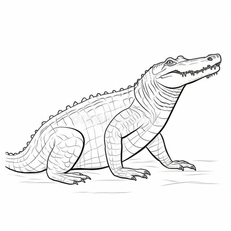 Coloring page alligator stock illustrations â coloring page alligator stock illustrations vectors clipart