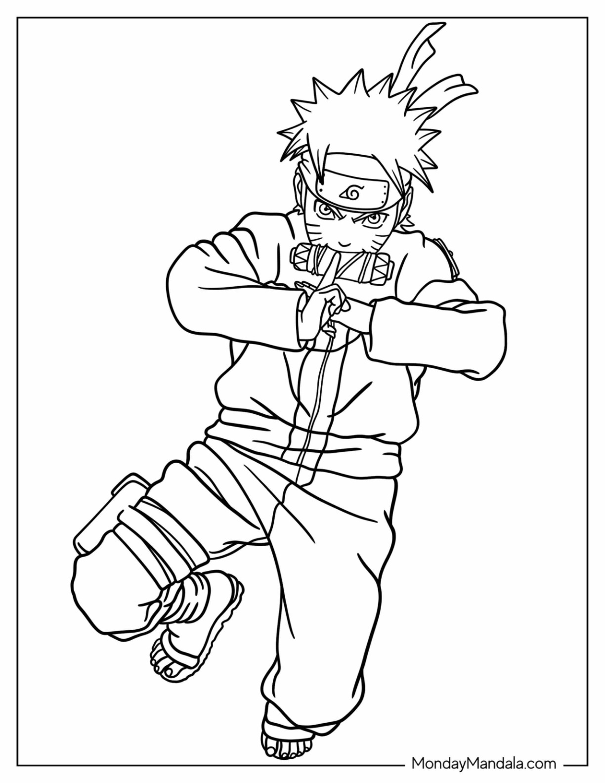 Naruto coloring pages free pdf printables