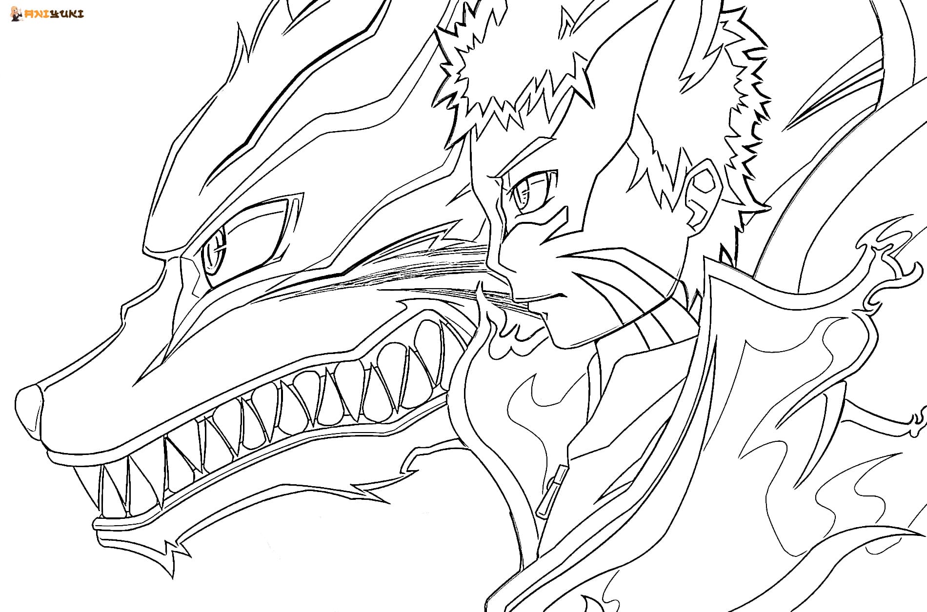 Kurama coloring pages