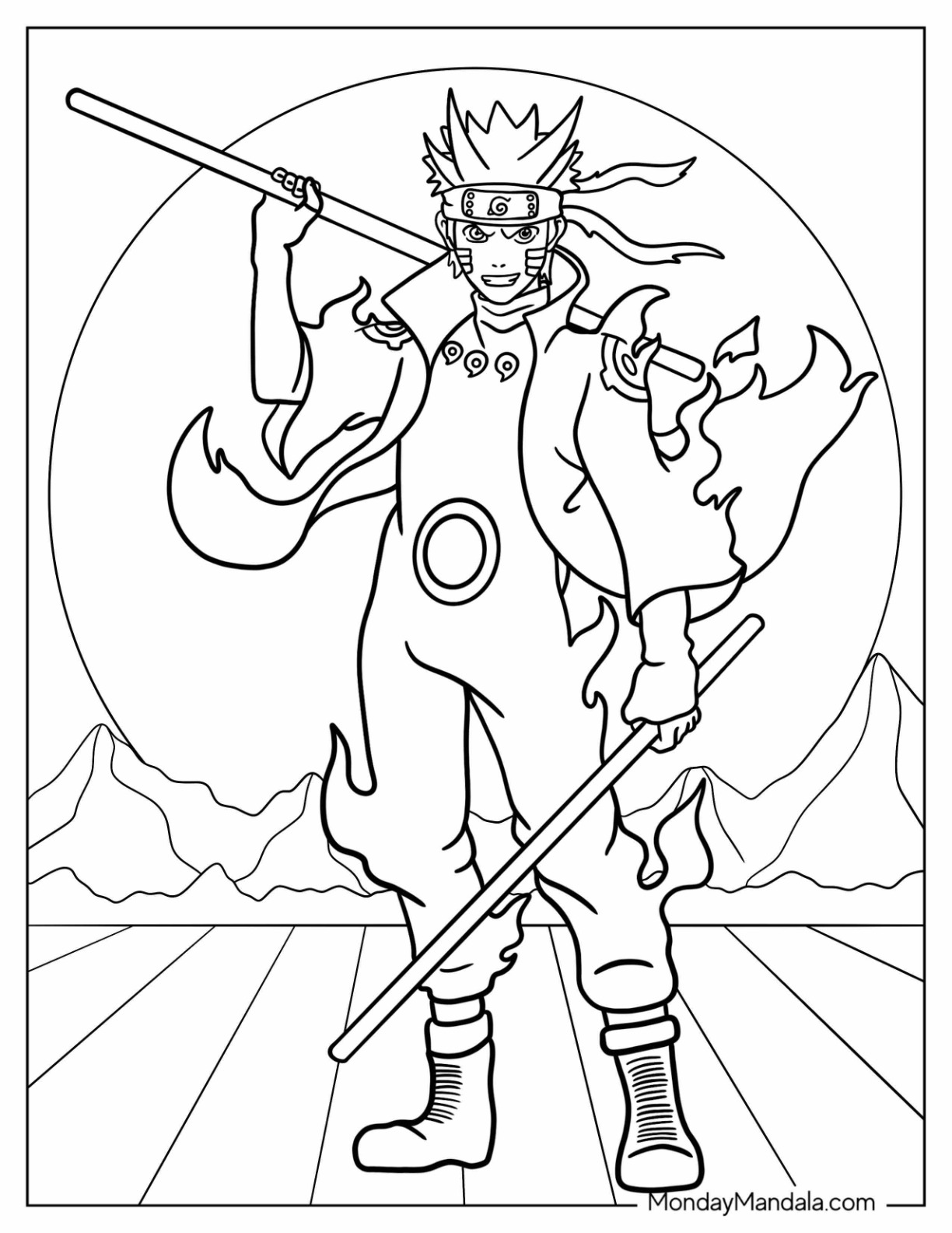 Naruto coloring pages free pdf printables