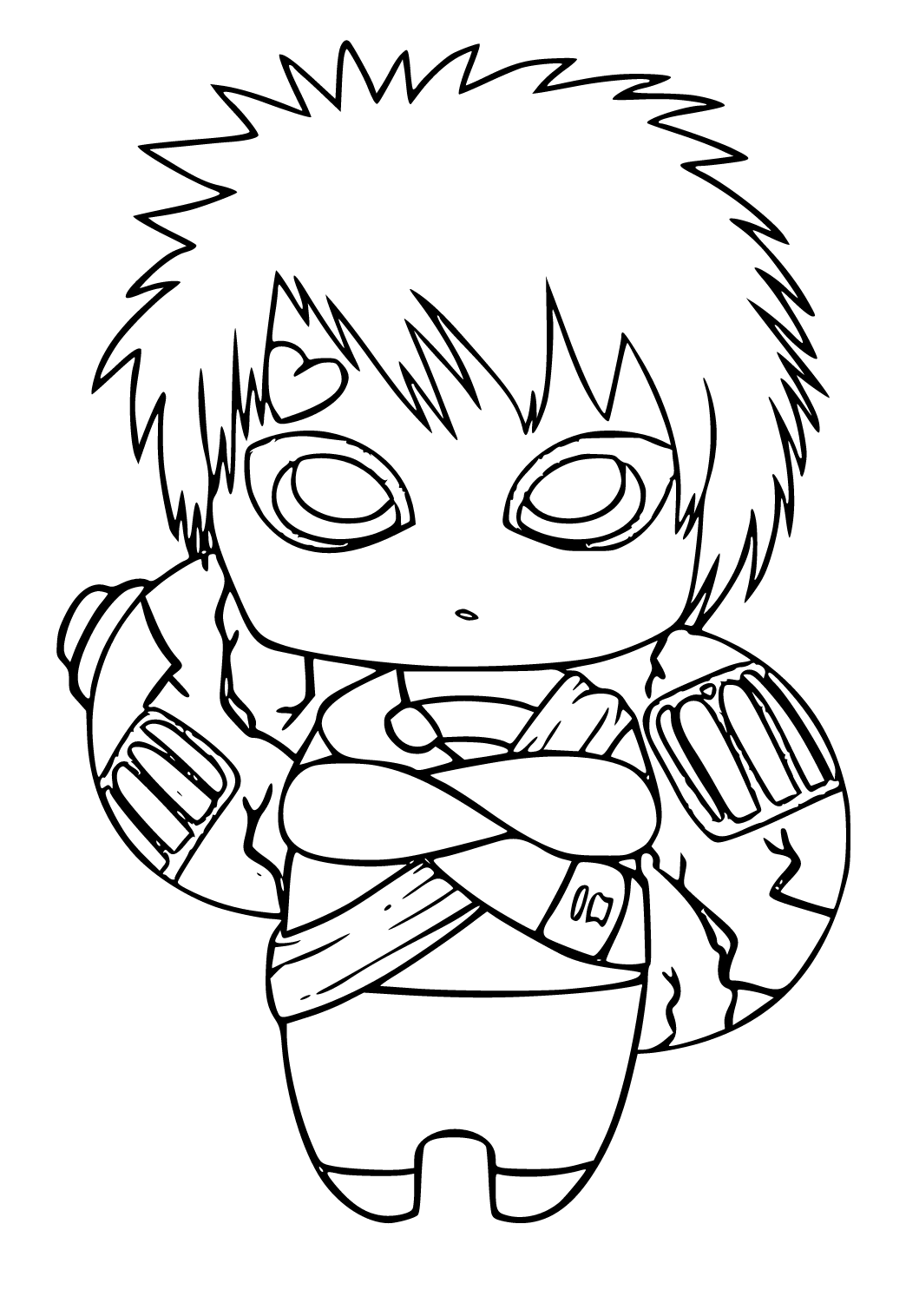 Free printable naruto baby coloring page for adults and kids