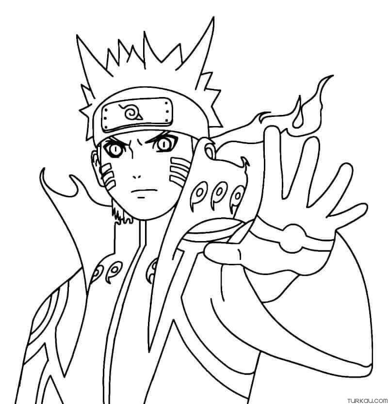 Cartoon naruto coloring page