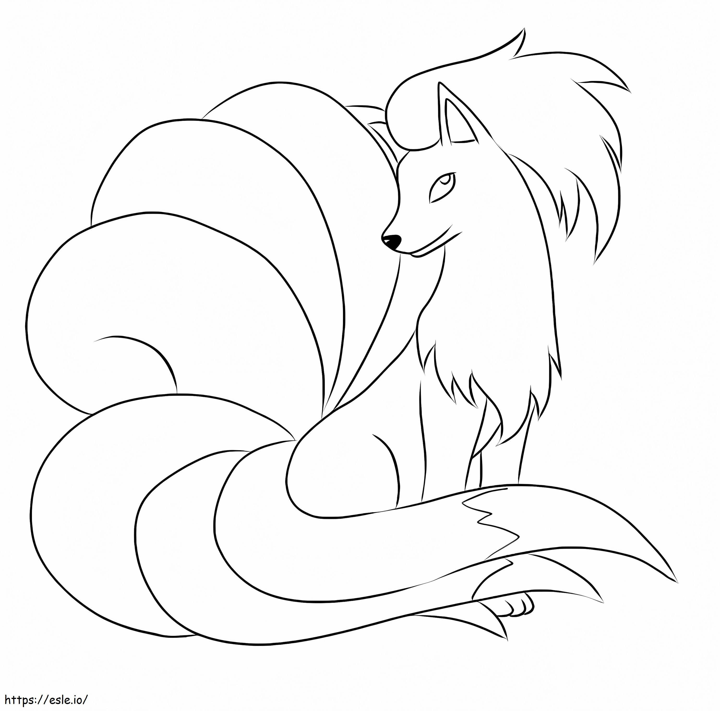 Pokemon ninetales coloring page