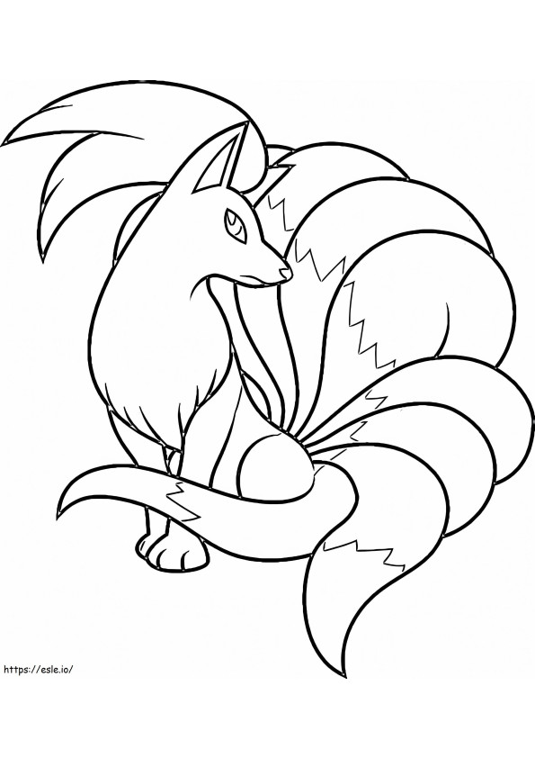 Ninetales coloring page