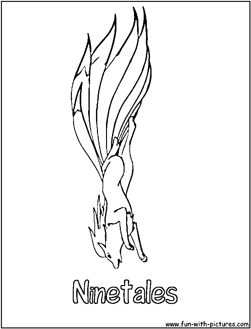 Ninetales coloring page