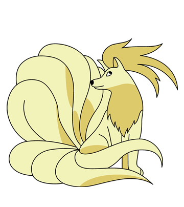 Ninetales coloring pages for kids to color and print