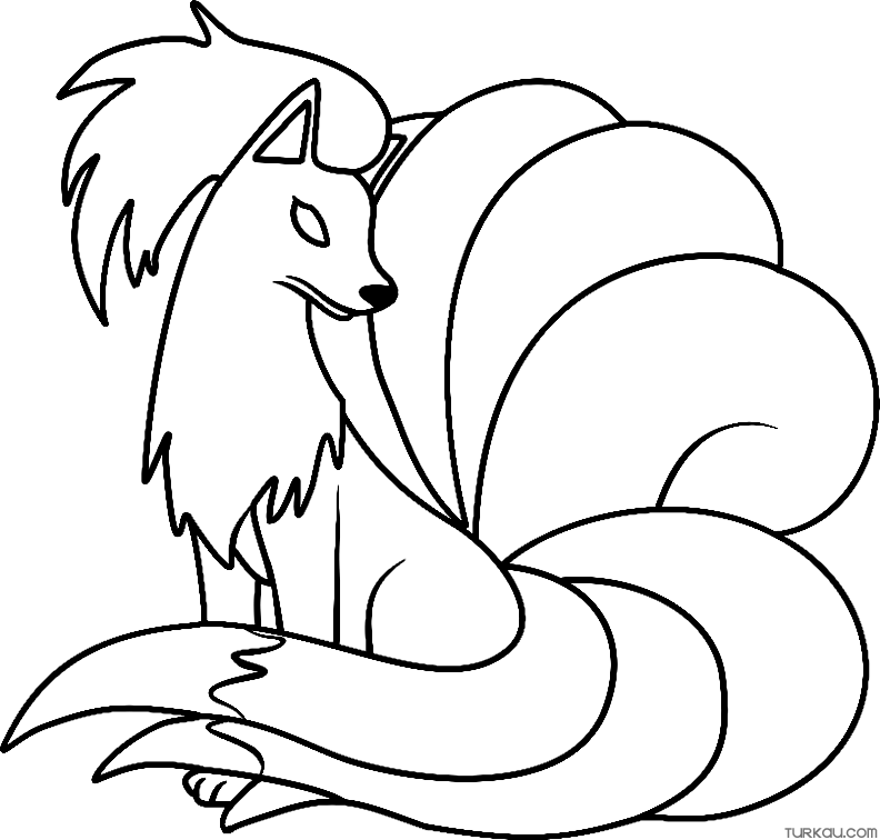 Pokemon ninetales coloring page