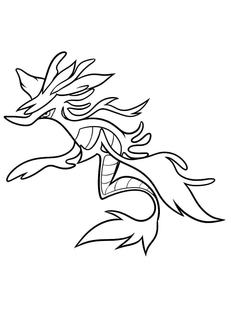 Dragalge pokemon coloring page