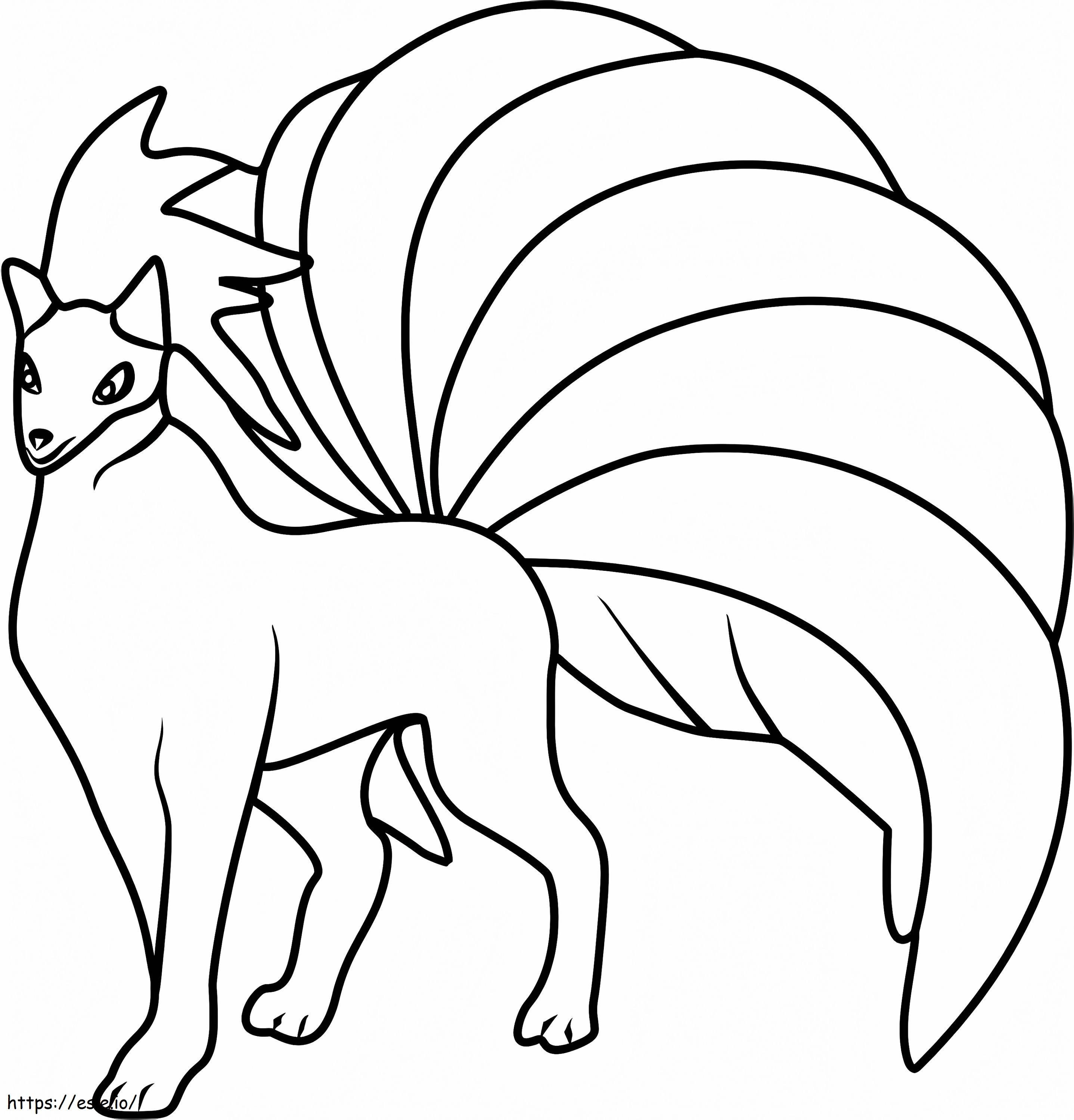 Ninetales pokemon coloring page