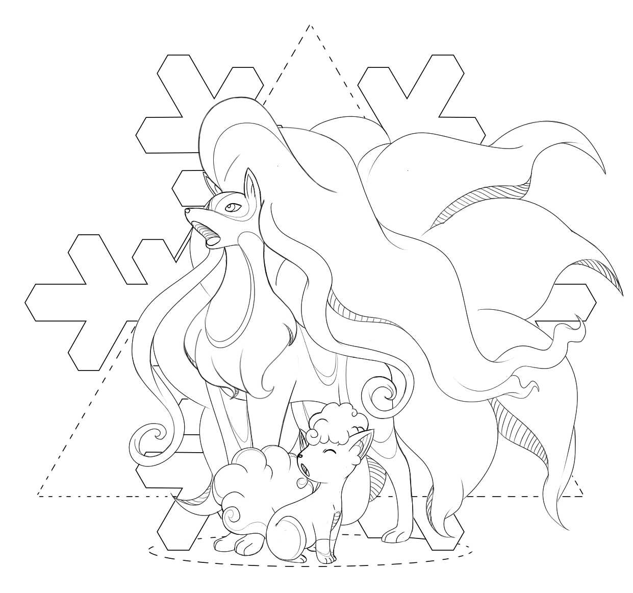 A little alolan ninetales tattoo design i drew for someone rpokemon