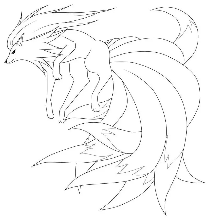 Ninetales coloring page