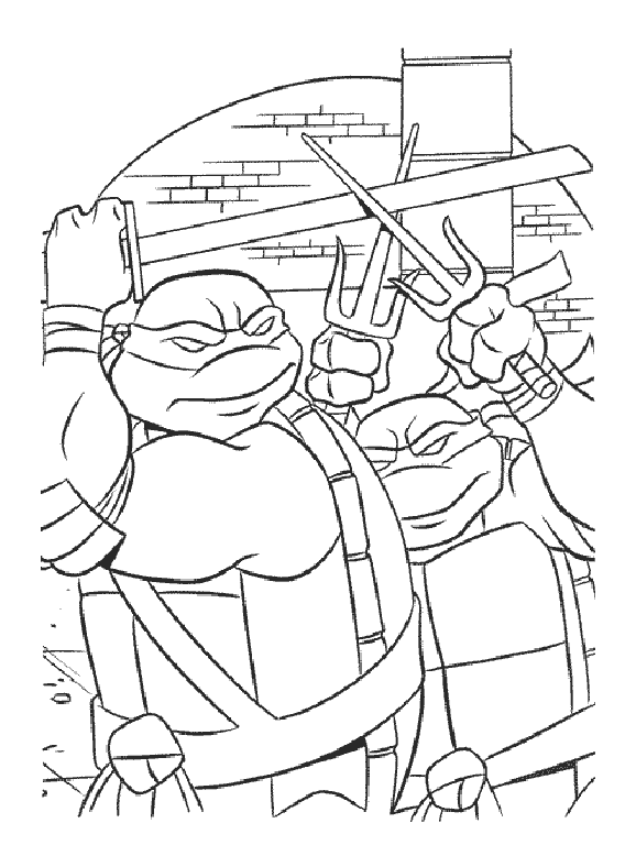 Free ninja turtles drawing to download and color