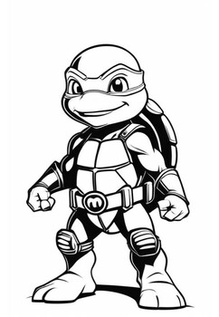 Turtle ninja coloring pages ninja turtle coloring sheet vol tpt