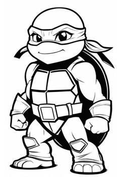 Turtle ninja coloring pages ninja turtle coloring sheet vol tpt