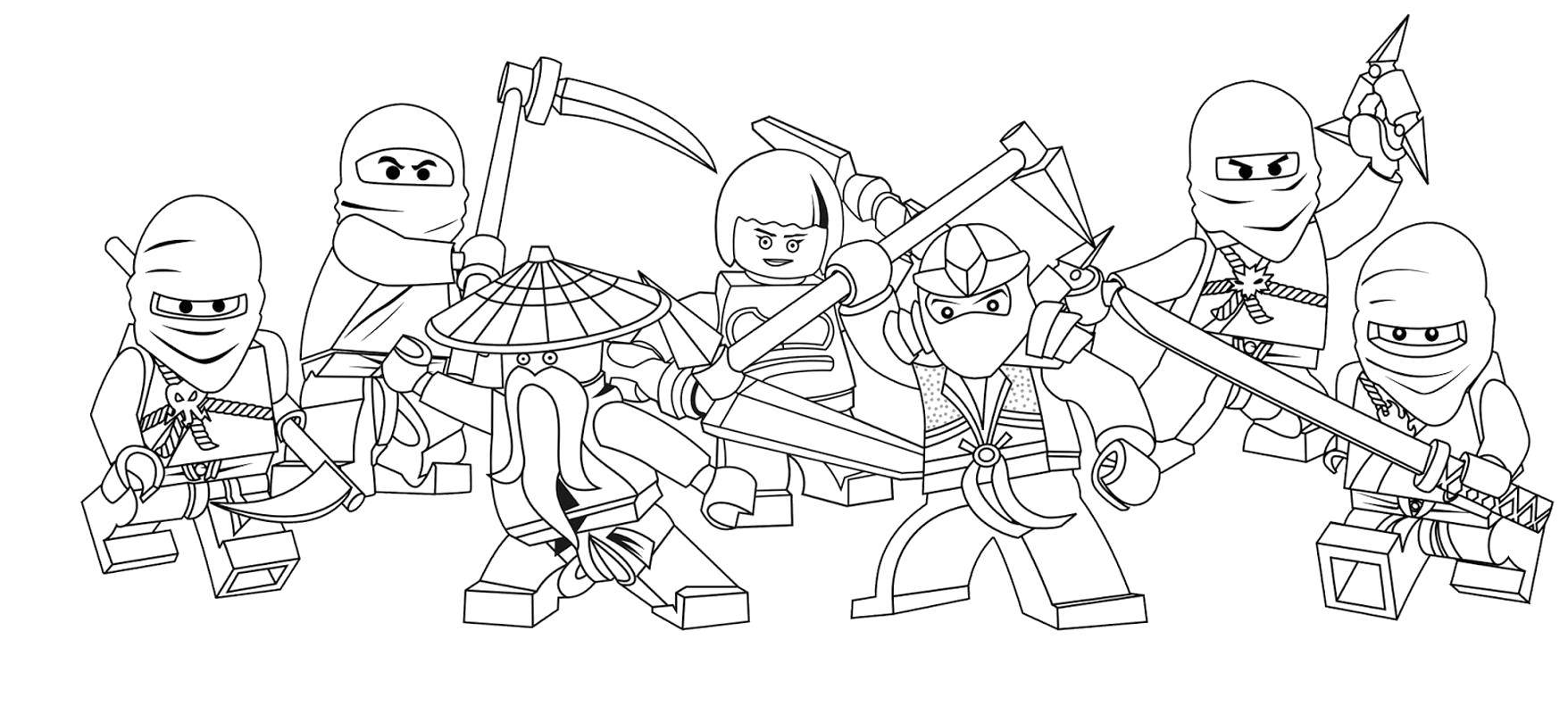 Online coloring pages ninja coloring team ninja go ninja