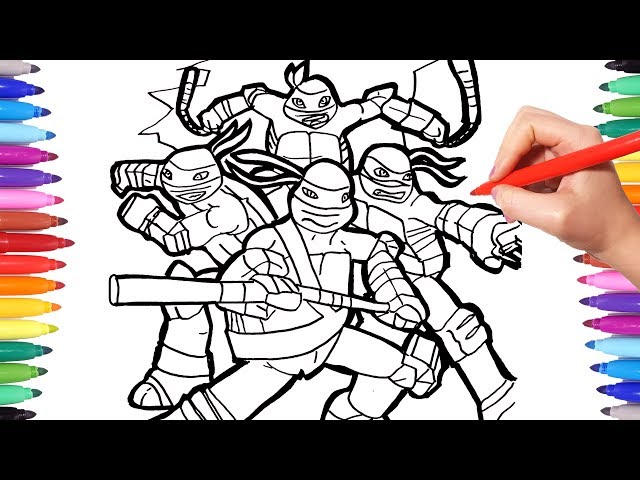 Tnt coloring pages coloring leonardo donatello ichelangelo raphael ninja turtles