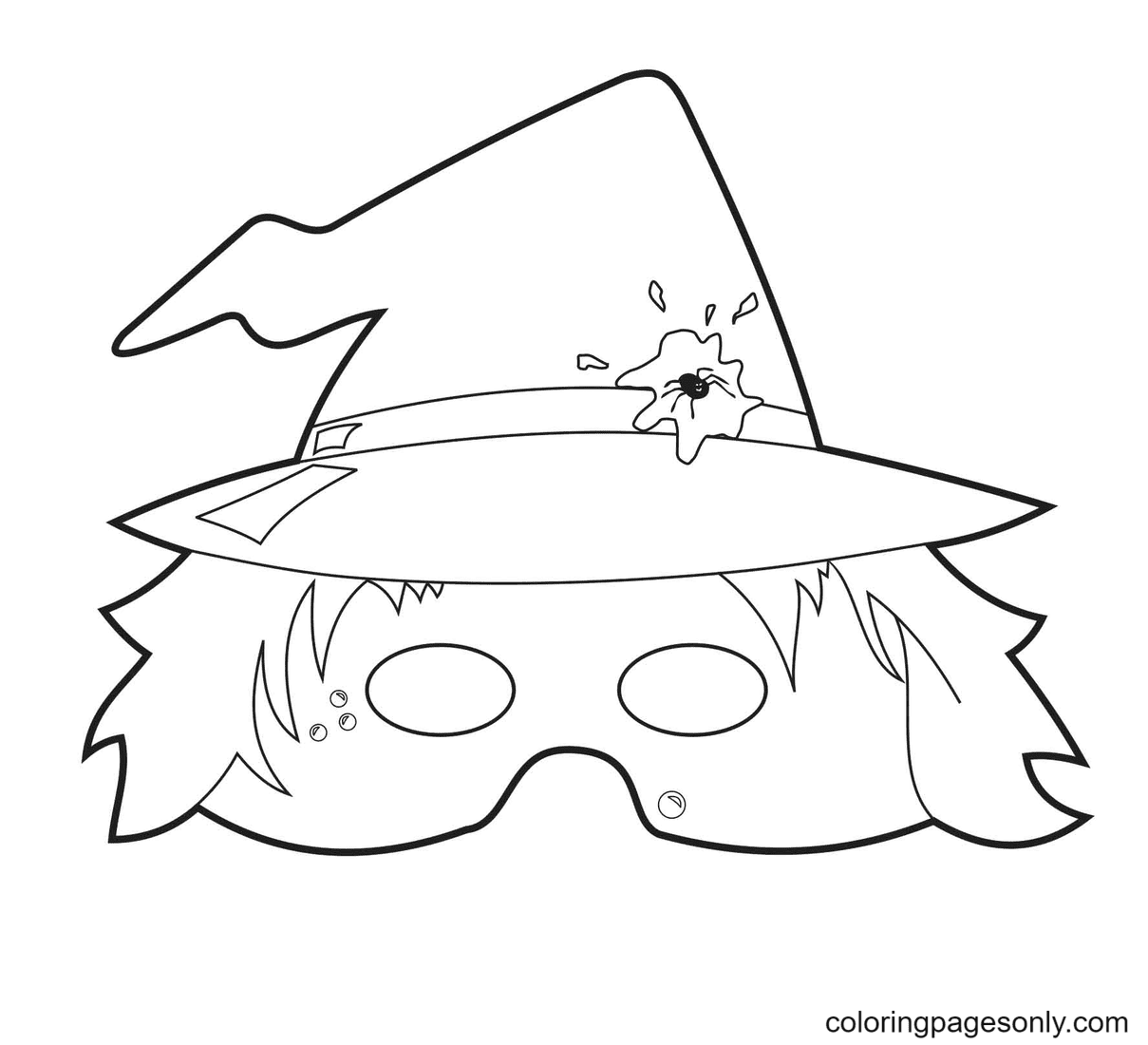Halloween masks coloring pages printable for free download