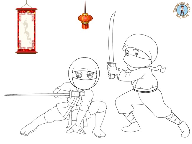 Ninja coloring page