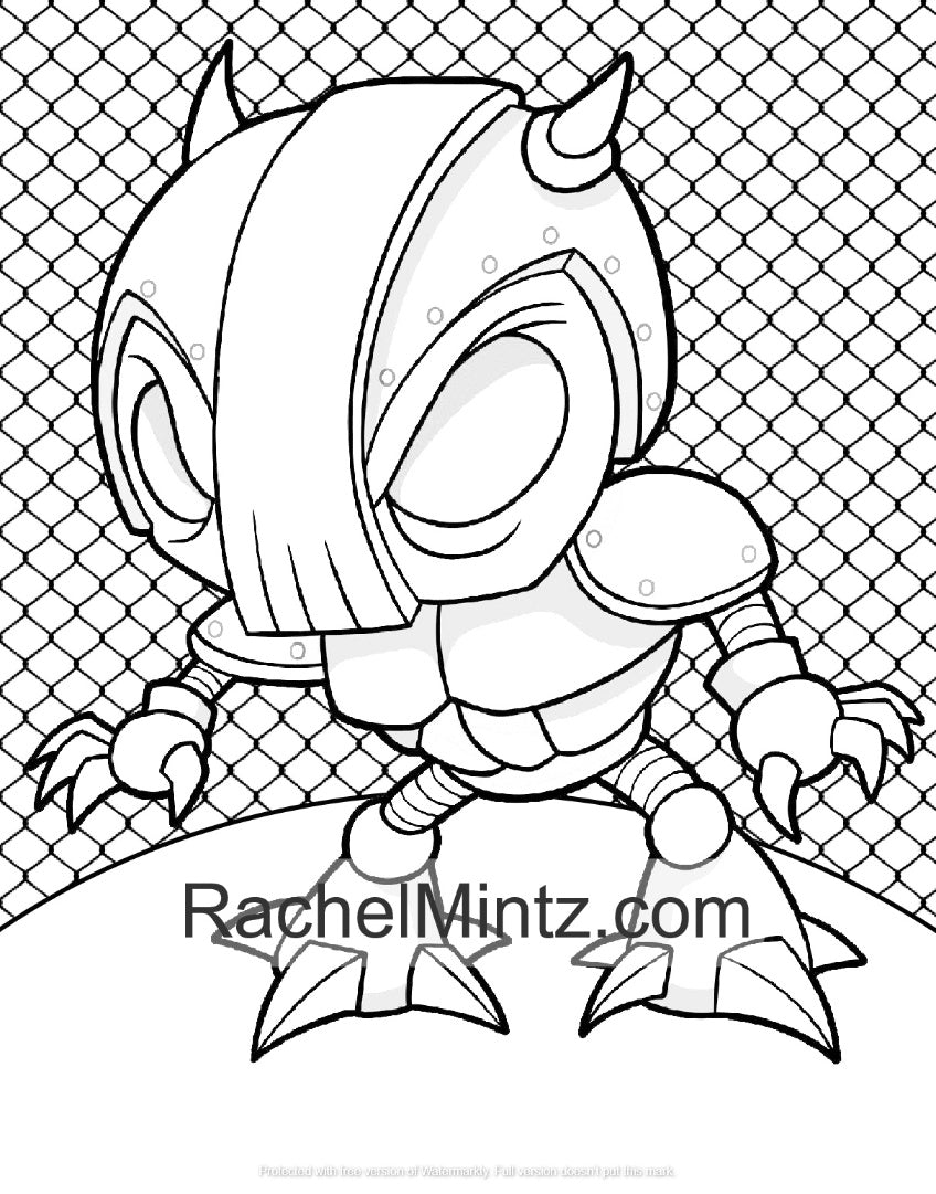 Ninja robots coloring pages for kids ages