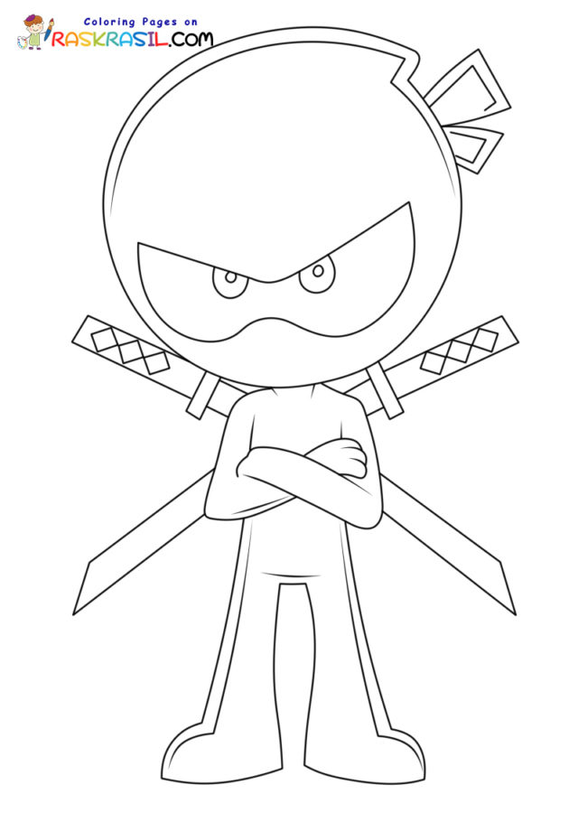 Ninja kidz coloring pages