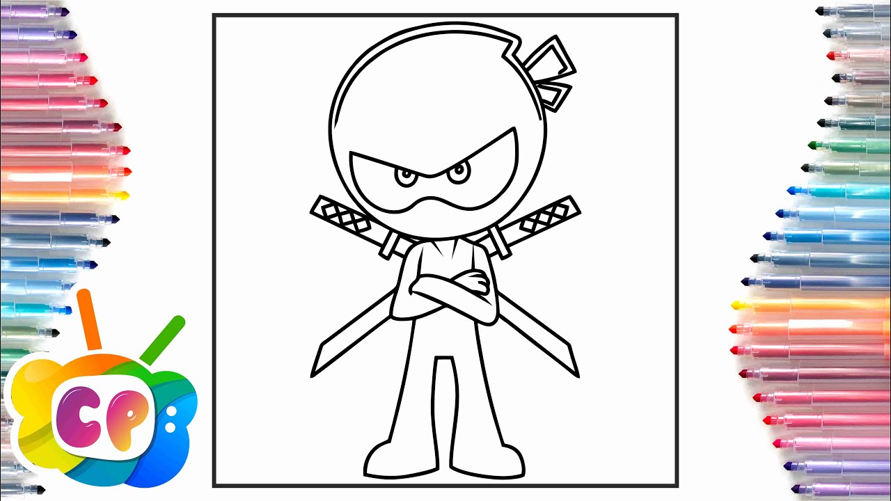 Ninja kidz coloring page ninja kidz logo elektronomia