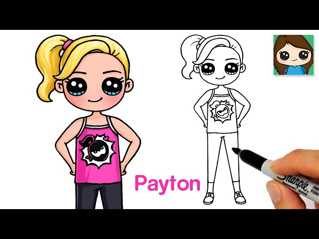 How to draw payton myler ninja kidz tv