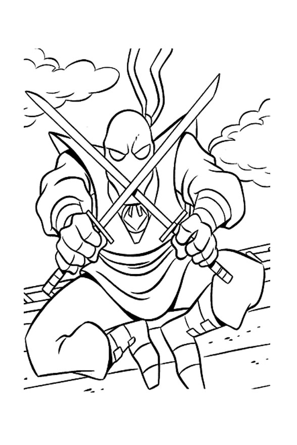 Shreder ninja turtles coloring pages for kids