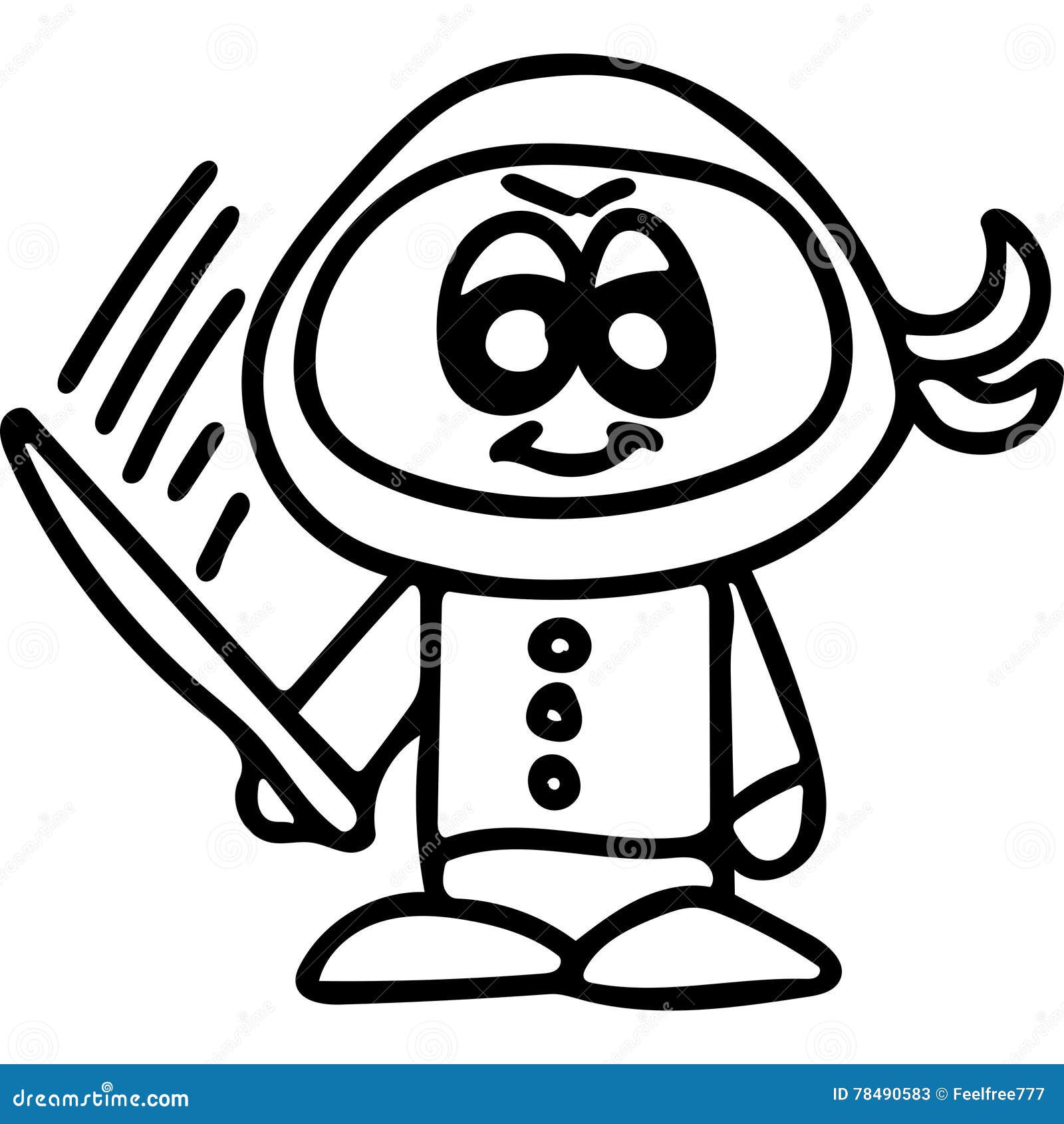 Ninja kids coloring page stock illustration illustration of kids