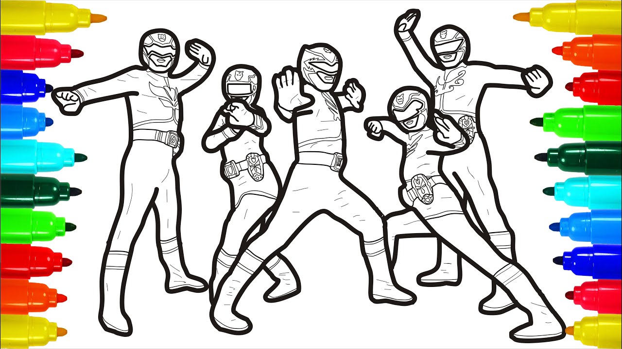 Power rangers superheros coloring pages