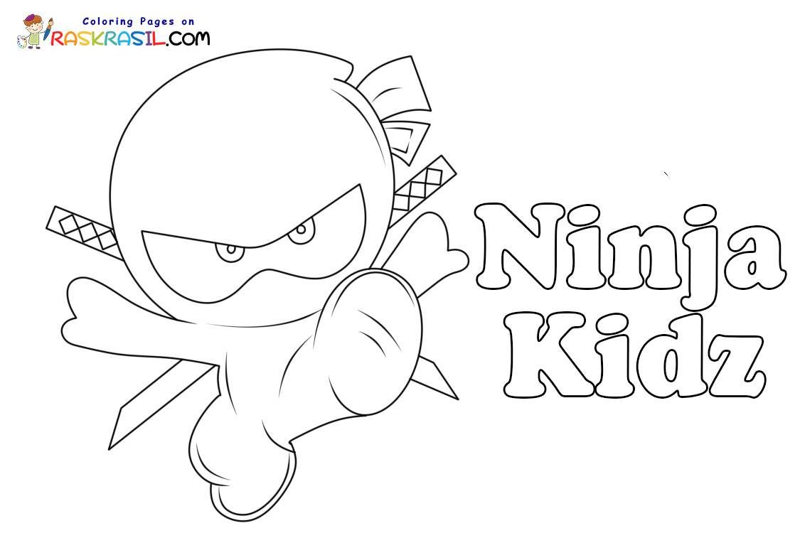 Ninja kidz coloring pages