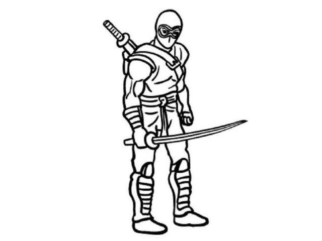 Excellent image of ninja coloring pages