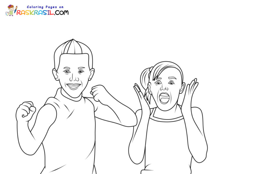 Ninja kidz coloring pages