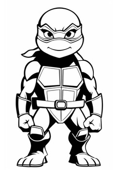 Turtle ninja coloring pages ninja turtle coloring sheet vol tpt