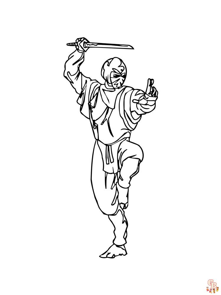 Ninja coloring pages