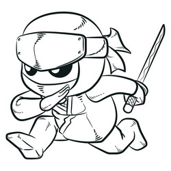 Ninja sketch vector images over