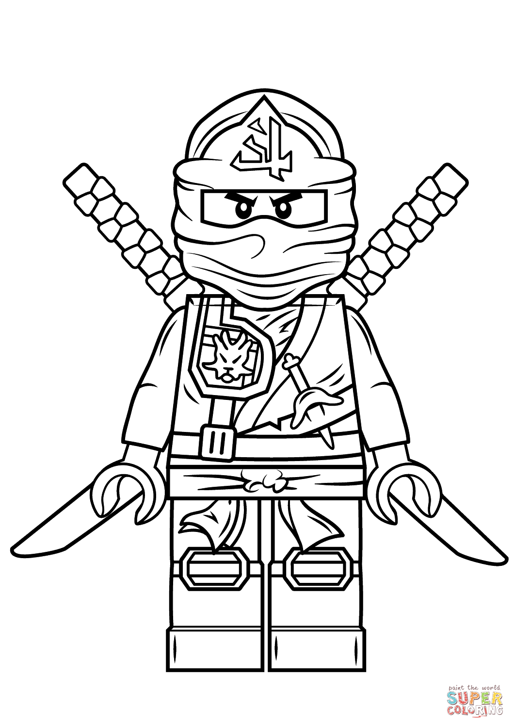 Lego ninjago green ninja coloring page free printable coloring pages