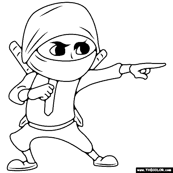 Ninja coloring page