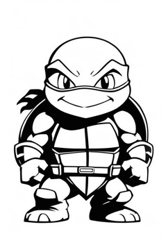 Turtle ninja coloring pages ninja turtle coloring sheet vol tpt