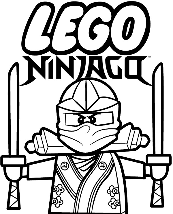 Ninjago coloring page with ninja