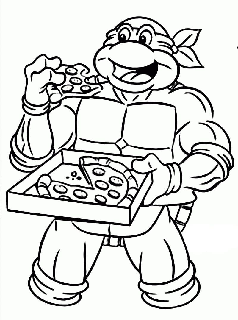 Free ninja turtles outline coloring page