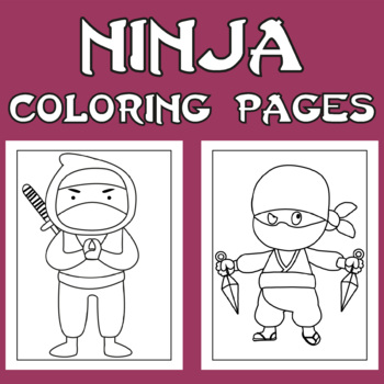 Ninja coloring pages for kids boys and girls printable ninja coloring