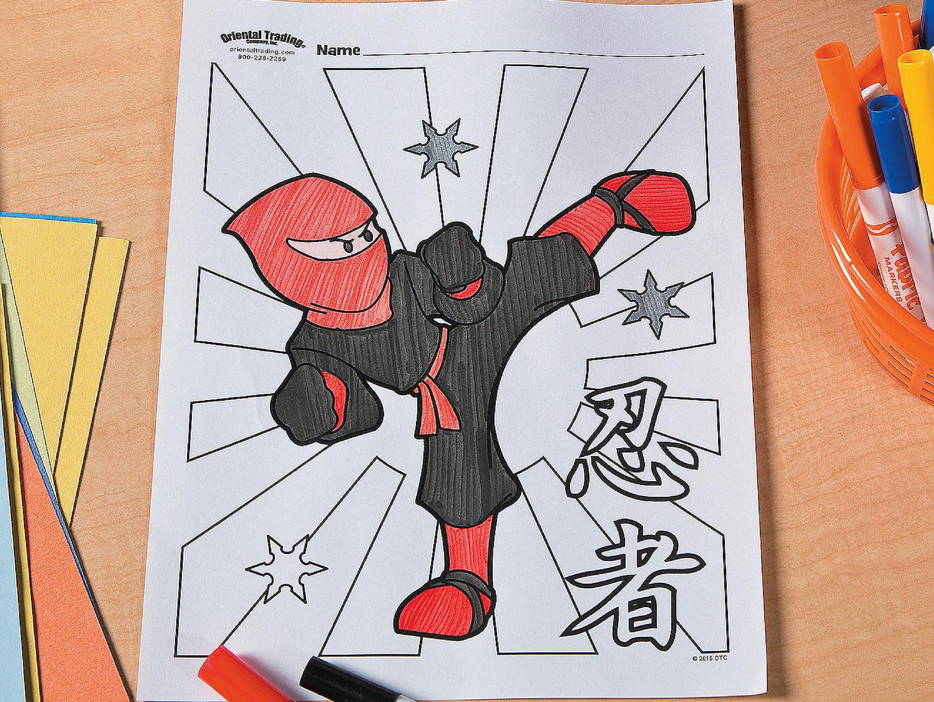 Ninja free printable coloring page idea