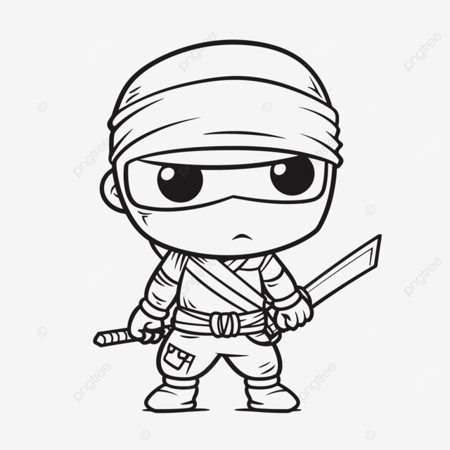 Cute ninja coloring pages unique black and white ninja coloring pages outline sketch drawing vector wing drawing ring drawing ninja drawing png and vector with transparent background for free download
