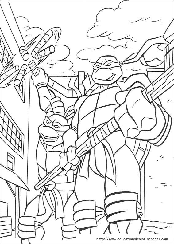 Ninja turtles coloring pages free for kids