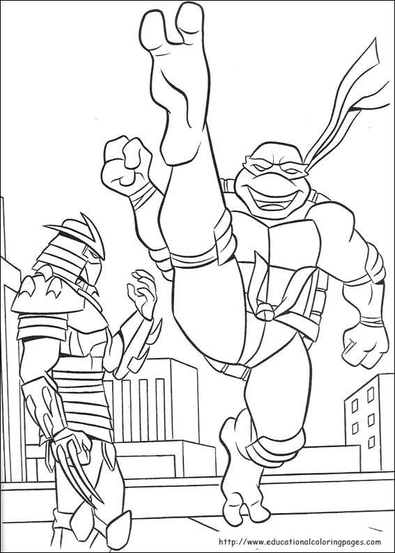 Ninja turtles coloring pages free for kids
